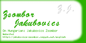 zsombor jakubovics business card
